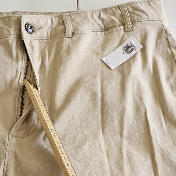 Old Navy Pants Womens 18 Beige Twill Cotton Stretch High Waist Wide Leg Coastal - Picture 10 of 16